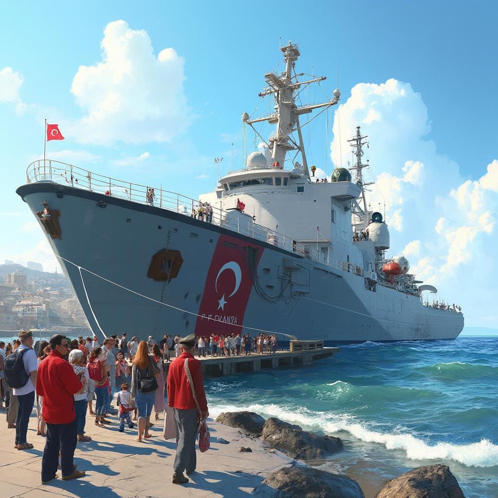 TCG Alemdar Gemisi Tekirdağ'da Ziyarete Açıldı tcg alemdar gemisi tekirdagda ziyarete acildi
