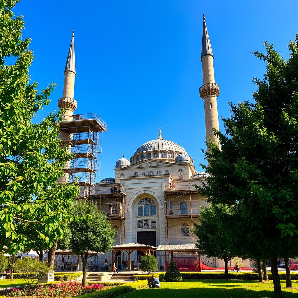 Restorasyondaki 6 Asırlık Çelebi Sultan Mehmet Camisi restorasyondaki 6 asirlik celebi sultan mehmet camisi