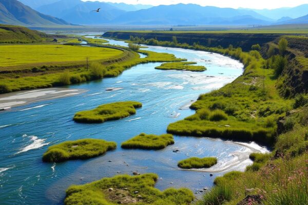 Buzlarla Kaplı Kura Nehri’nde Yaz Etkisi buzlarla kapli kura nehrinde yaz etkisi