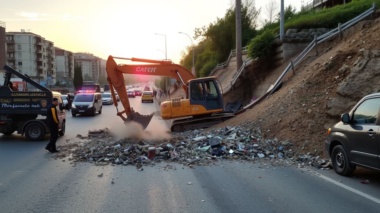 İskenderun'da İş Makinesi Kazası iskenderunda is makinesi kazasi